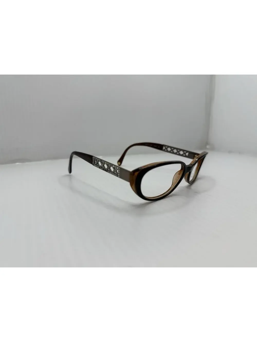 Rare Authentic Chanel 3087-B c.847 Black/Brown 52mm Frame Only